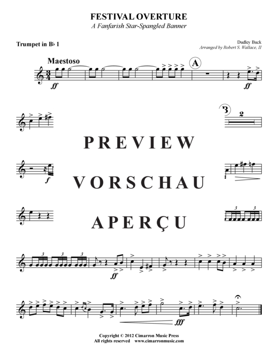 Produktgalerie: Seite 4 von 8 Festival Overture , , (Blechbläserquintett)