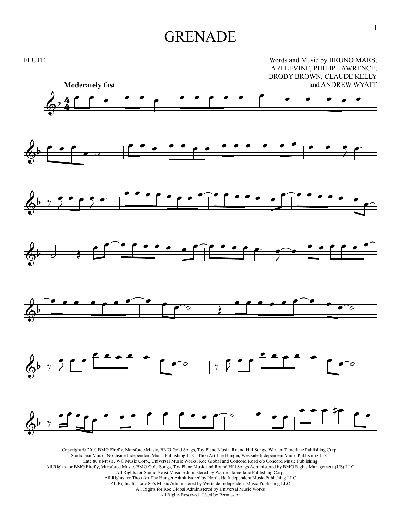 Product gallery: Page 1 of 1 Grenade, Bruno Mars