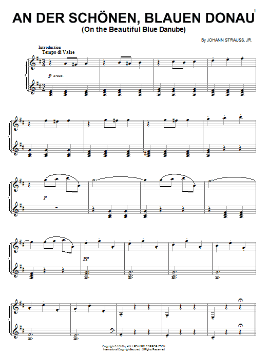Product gallery: Page 1 of 1 By The Beautiful Blue Danube, Johann Strauss Jr.