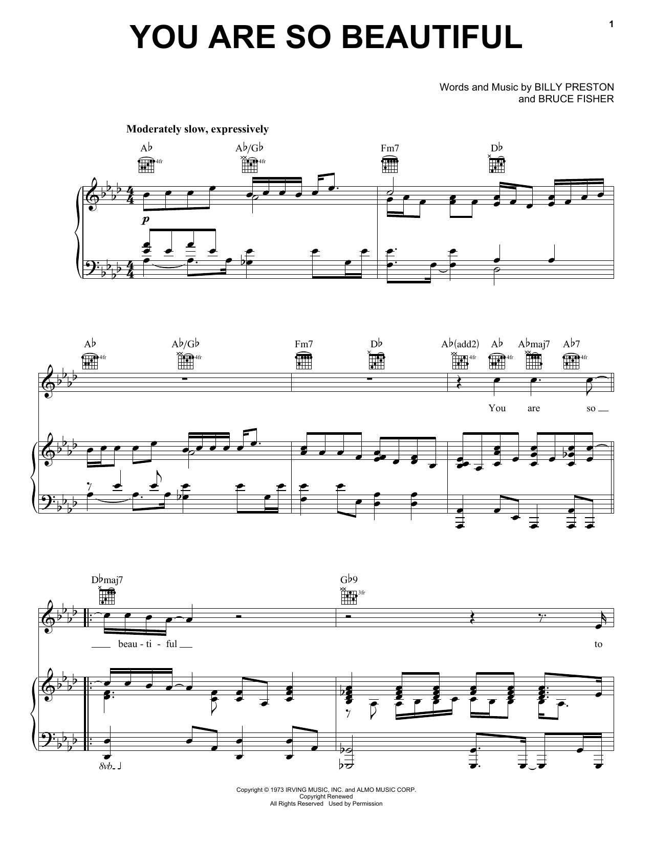 Produktgalerie: Seite 1 von 1 You Are So Beautiful, Joe Cocker, Gesang, Gitarre, Klavier