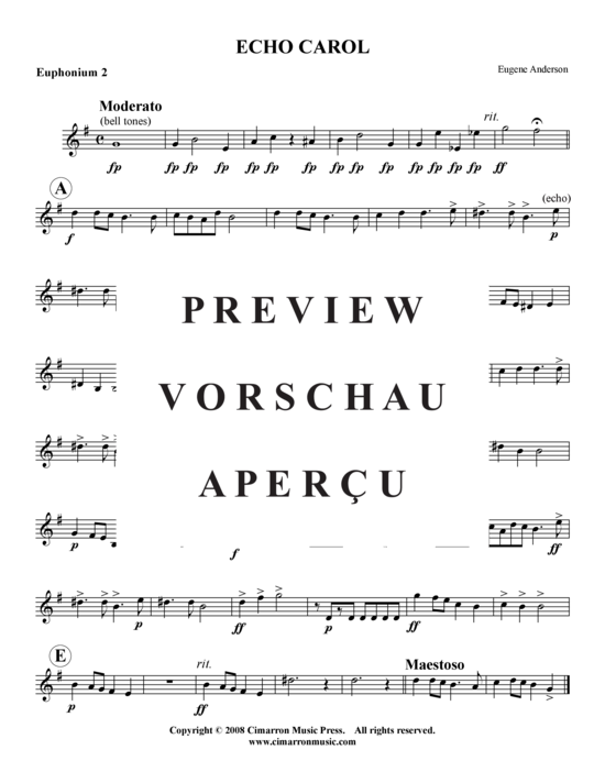 Product gallery: Page 7 of 9 The Echo Carol , , (Tuba Quartet: 2x Baritone, 2xTuba)