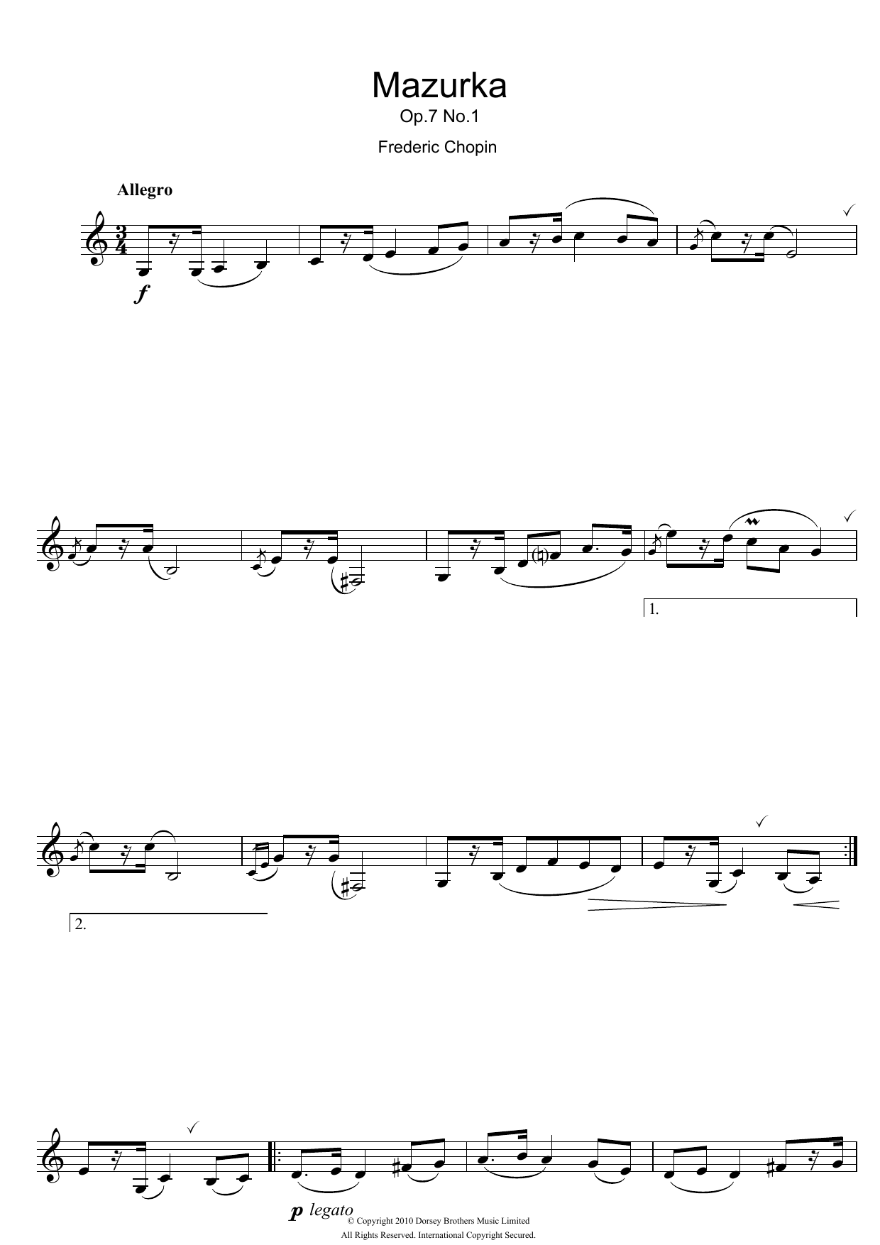 Product gallery: Page 1 of 1 Mazurka Op.7, No.1, Frédéric Chopin