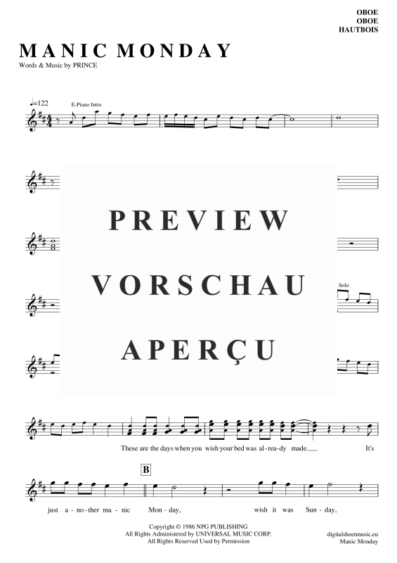 Produktgalerie: Seite 2 von 4 Manic Monday, Bangles, (Oboe)