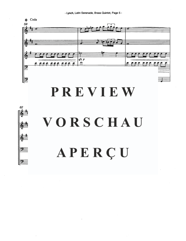 Product gallery: Page 7 of 11 Latin Serenade, , Brass Quintet