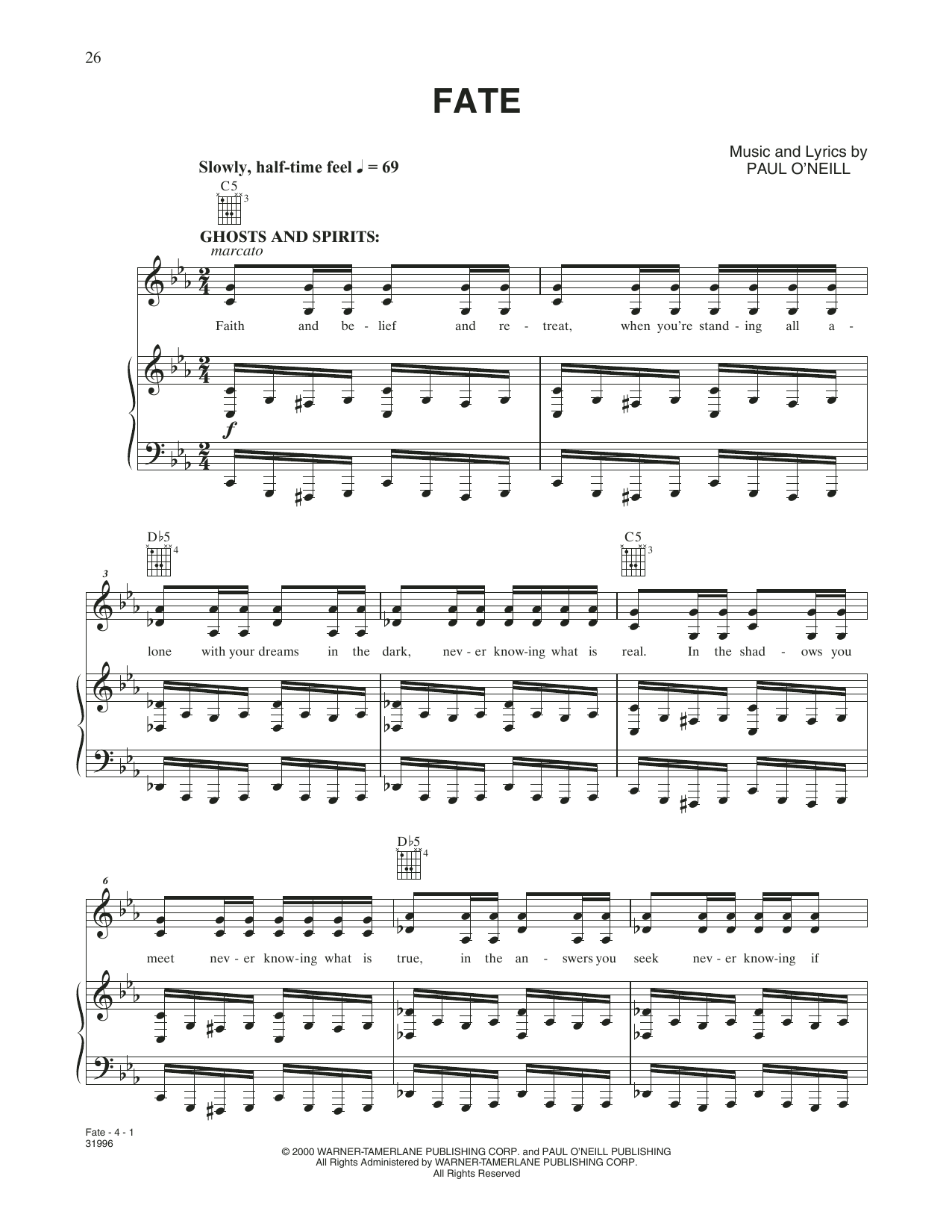 Produktgalerie: Seite 1 von 1 Fate, Trans-Siberian Orchestra, Gesang, Gitarre, Klavier