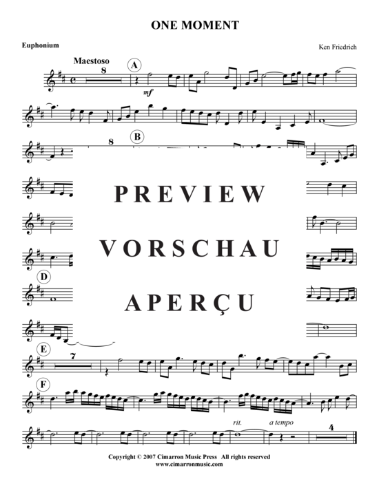 Product gallery: Page 8 of 8 One Moment (for my wife) , , Baritone/Trombone and Piano