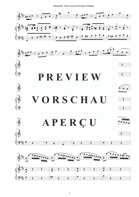 Produktgalerie: Seite 6 von 11 Oboen Konzert in D-Dur, , Oboe und Cembalo/Klavier