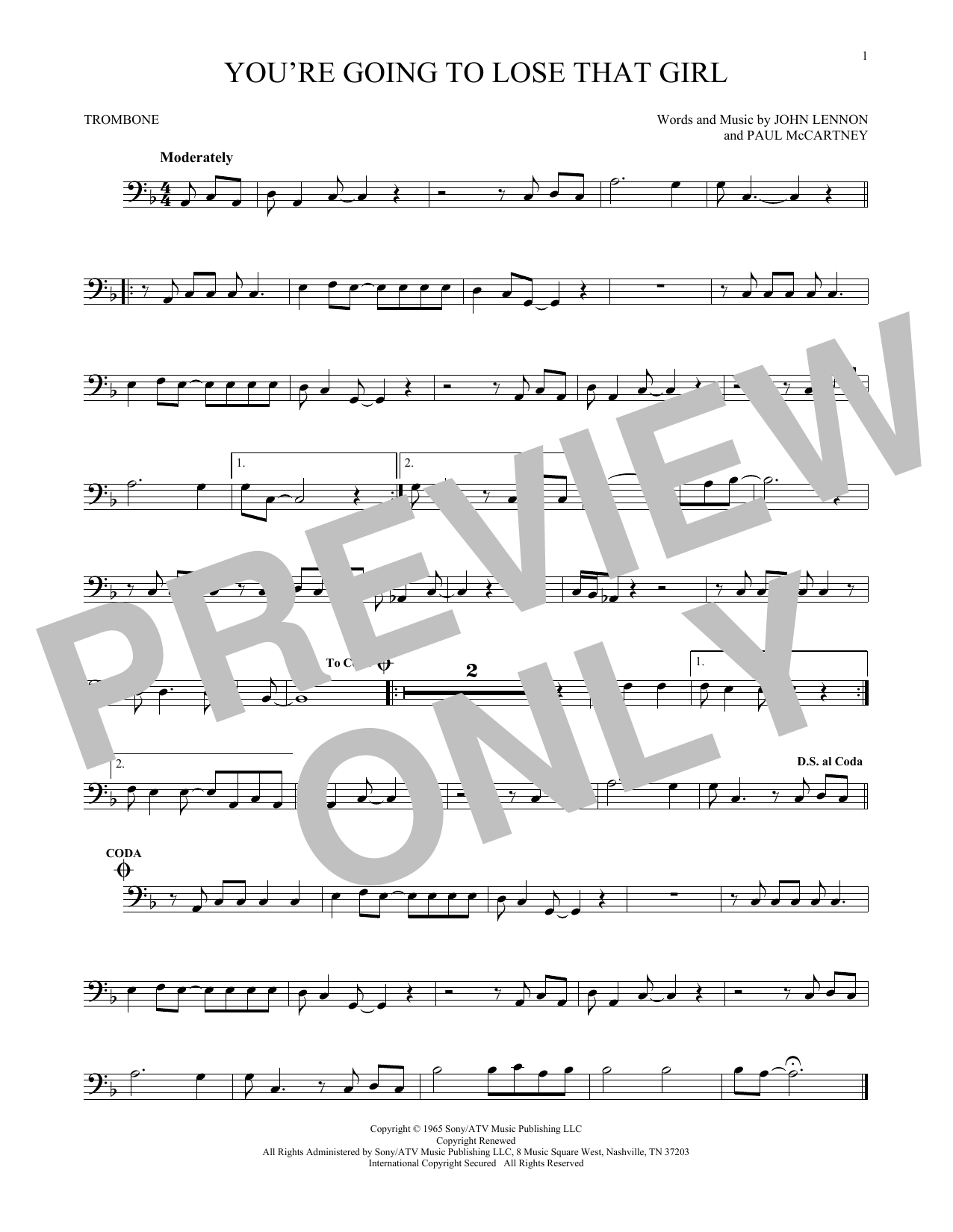Product gallery: Page 1 of 1 You're Going To Lose That Girl, The Beatles
