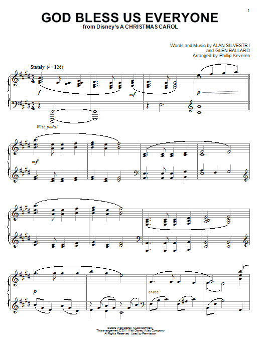 Product gallery: Page 1 of 1 God Bless Us Everyone (arr. Phillip Keveren), Andrea Bocelli