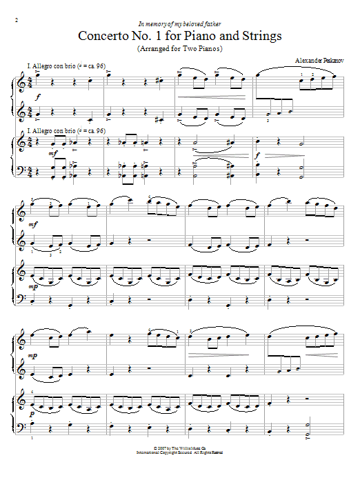 Produktbild zu: Concerto No. 1 For Piano And Strings
