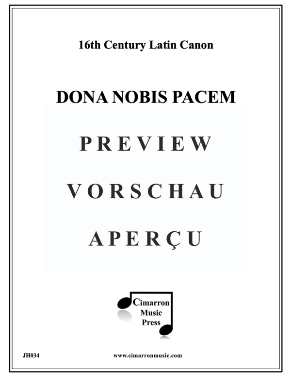 Produktgalerie: Seite 2 von 11 Dona Nobis Pacem - Kanon 16. Jahrhundert, , Blechbläser Sextett