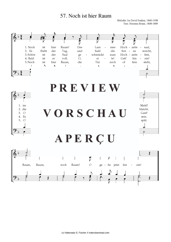 Product picture to: Noch ist hier Raum  Ira David Sankey, 1840-1908 / Horatius Bonar, 1808-1889 