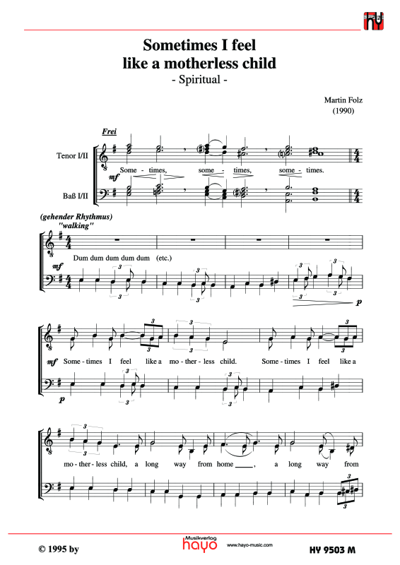 Product picture to: Sometimes I feel like a motherless ChildSpiritual