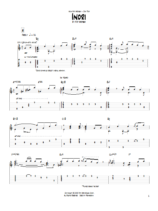 Product gallery: Page 1 of 1 Inori, Pat Metheny