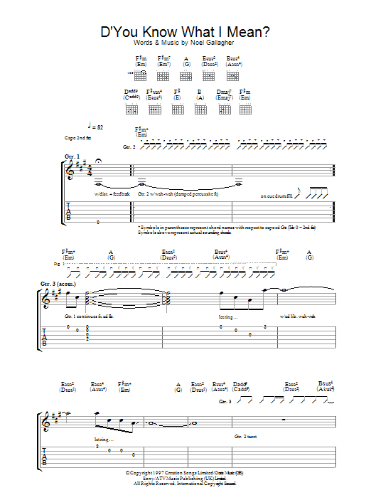 Produktgalerie: Seite 1 von 1 D'You Know What I Mean?, Oasis, Gitarre