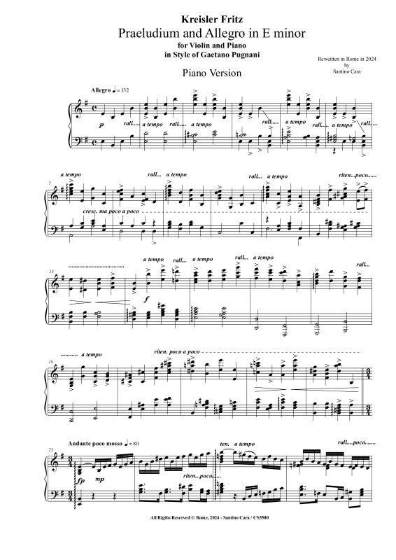 Produktbild zu: Praeludium and Allegro in E minorFritz Kreisler