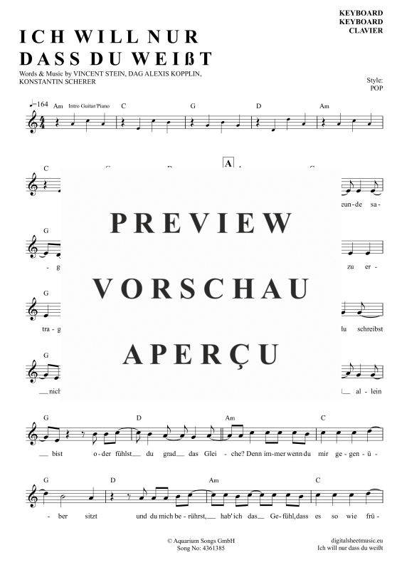 gallery: Ich will nur dass du weißt , SDP, Tawil, Adel, Keyboard