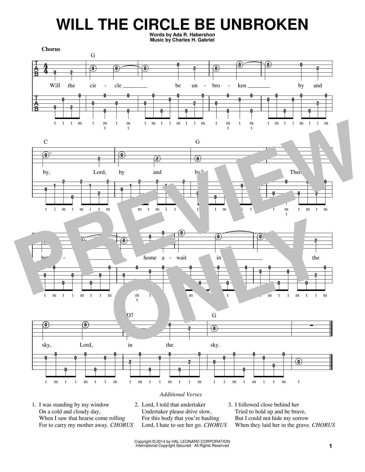 Produktgalerie: Seite 1 von 1 Will The Circle Be Unbroken, Ada R. Habershon, Banjo