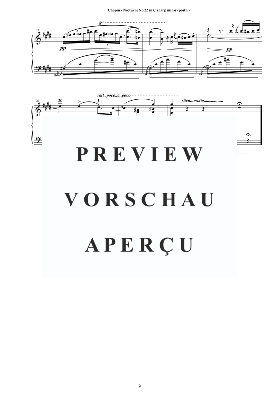 Product gallery: Page 10 of 10 Nocturne No. 22 in C sharp minor, , Solo Piano