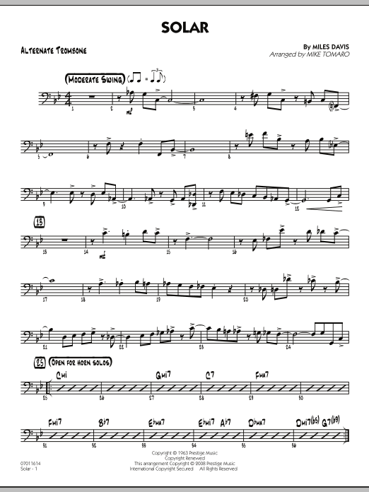 Produktgalerie: Seite 1 von 1 Solar - Alternate Trombone, Mike Tomaro