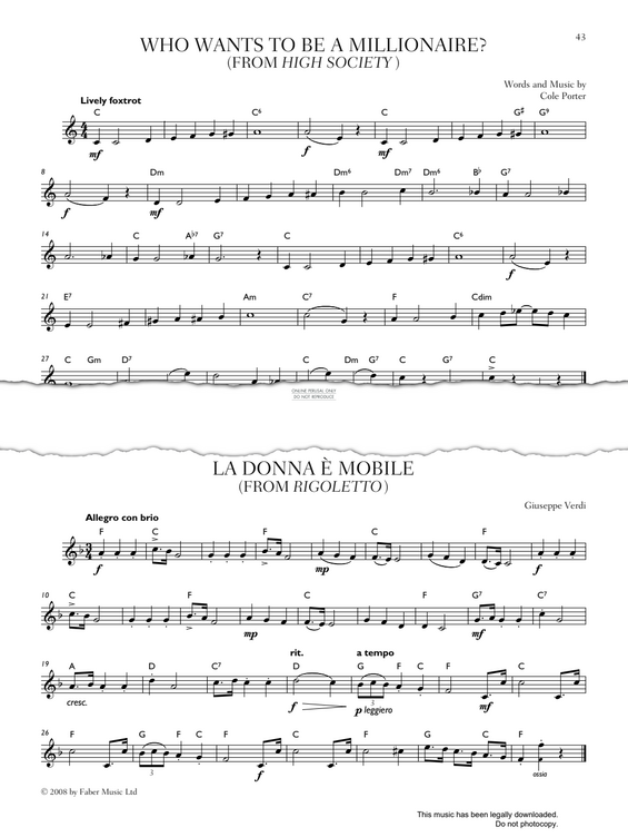 Produktgalerie: Seite 1 von 1 Who Wants To Be A Millionaire, Cole Porter, Trompete