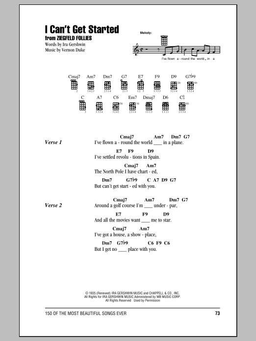 Product gallery: Page 1 of 1 I Can't Get Started, Ira Gershwin