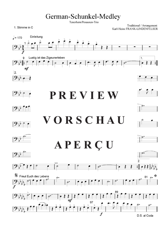 Product gallery: Page 10 of 21 German-Schunkel-Medley , Blasorchester Fatamo, (trombone/tenor horn trio)