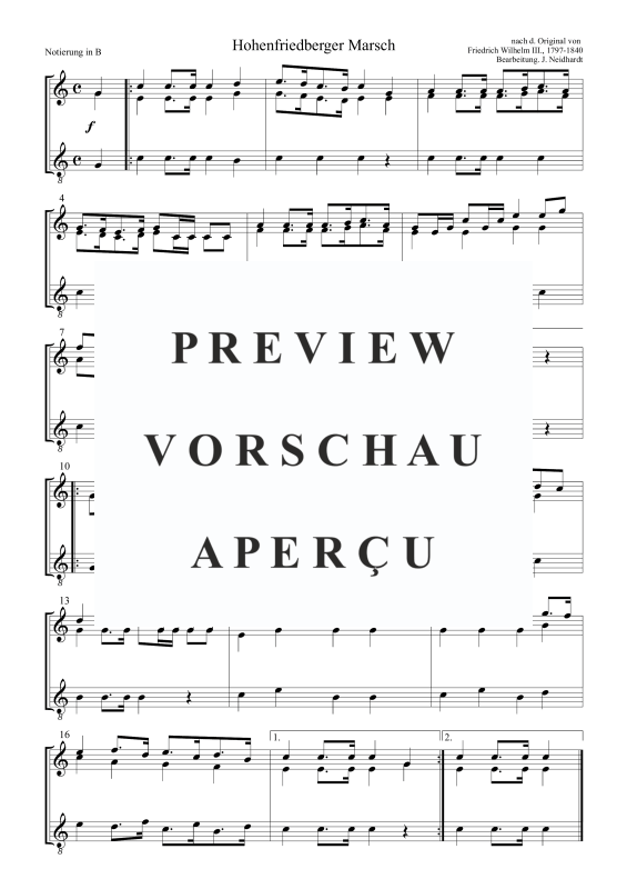 Produktgalerie: Seite 3 von 3 Hohenfriedberger Marsch, , Posaunenchor