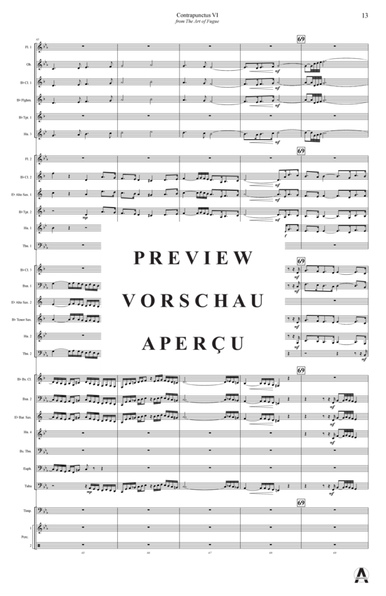 Produktgalerie: Seite 16 von 18 Contrapunctus 6 aus Kunst der Fuge , , (Concert Band)