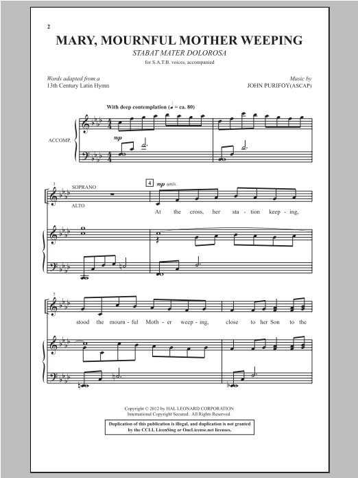 Produktbild zu: Mary, Mournful Mother Weeping