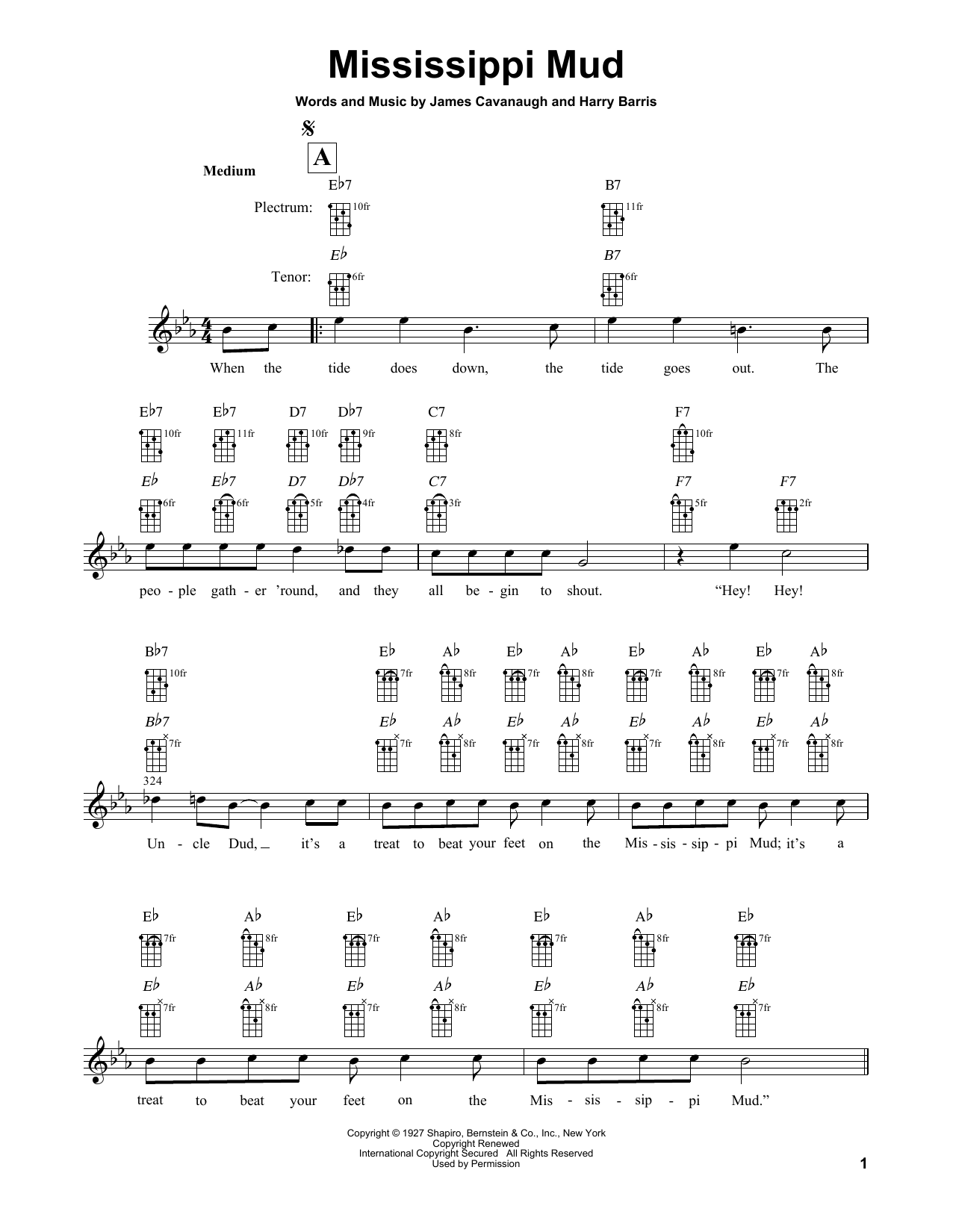Produktgalerie: Seite 1 von 1 Mississippi Mud, Harry Barris, Banjo