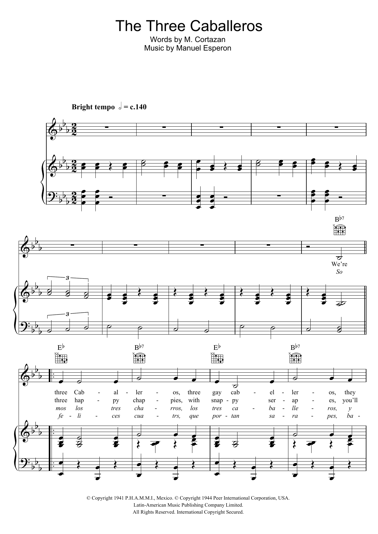 Product picture to:  The Three Caballeros - The Andrews Sisters