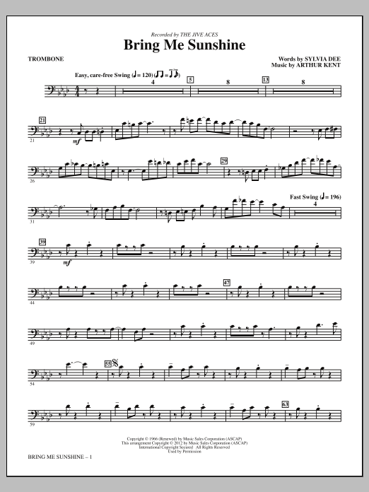 Produktgalerie: Seite 1 von 1 Bring Me Sunshine - Trombone, Kirby Shaw, Chor