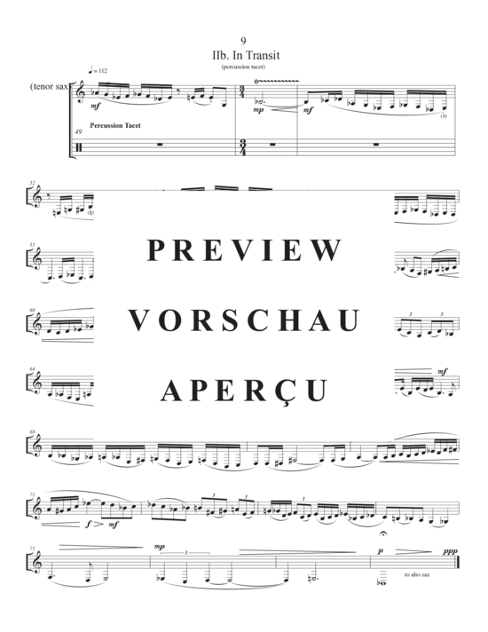 Product gallery: Page 13 of 21 Soundscapes (Saxophon (Es-Alt, das sich mit B-Tenor verdoppelt) , ,  and drums)
