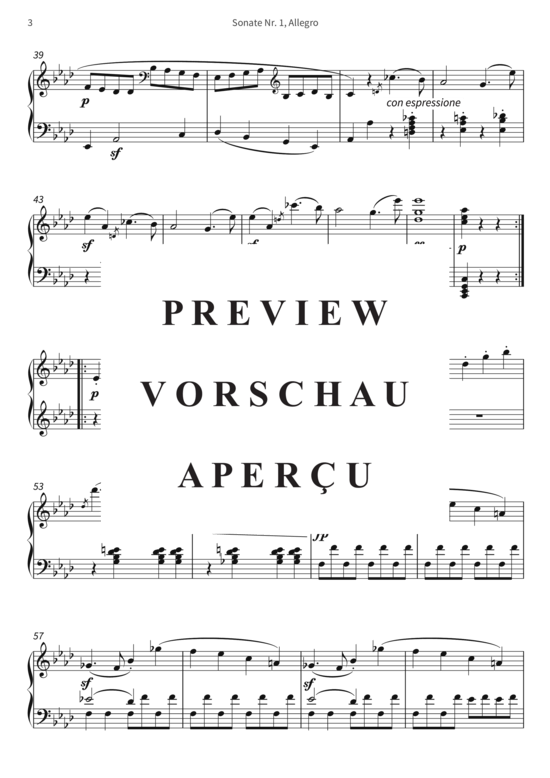 Produktgalerie: Seite 6 von 11 Sonate Nr. 1, Allegro - op. 2 No. 1, f-Moll , , Klavier Solo