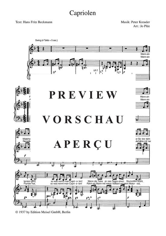 Produktgalerie: Seite 4 von 5 Capriolen, Igelhoff, 	Peter, Klavier und Gesang