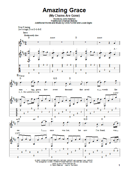 Produktgalerie: Seite 1 von 1 Amazing Grace (My Chains Are Gone), Chris Tomlin, Gitarre