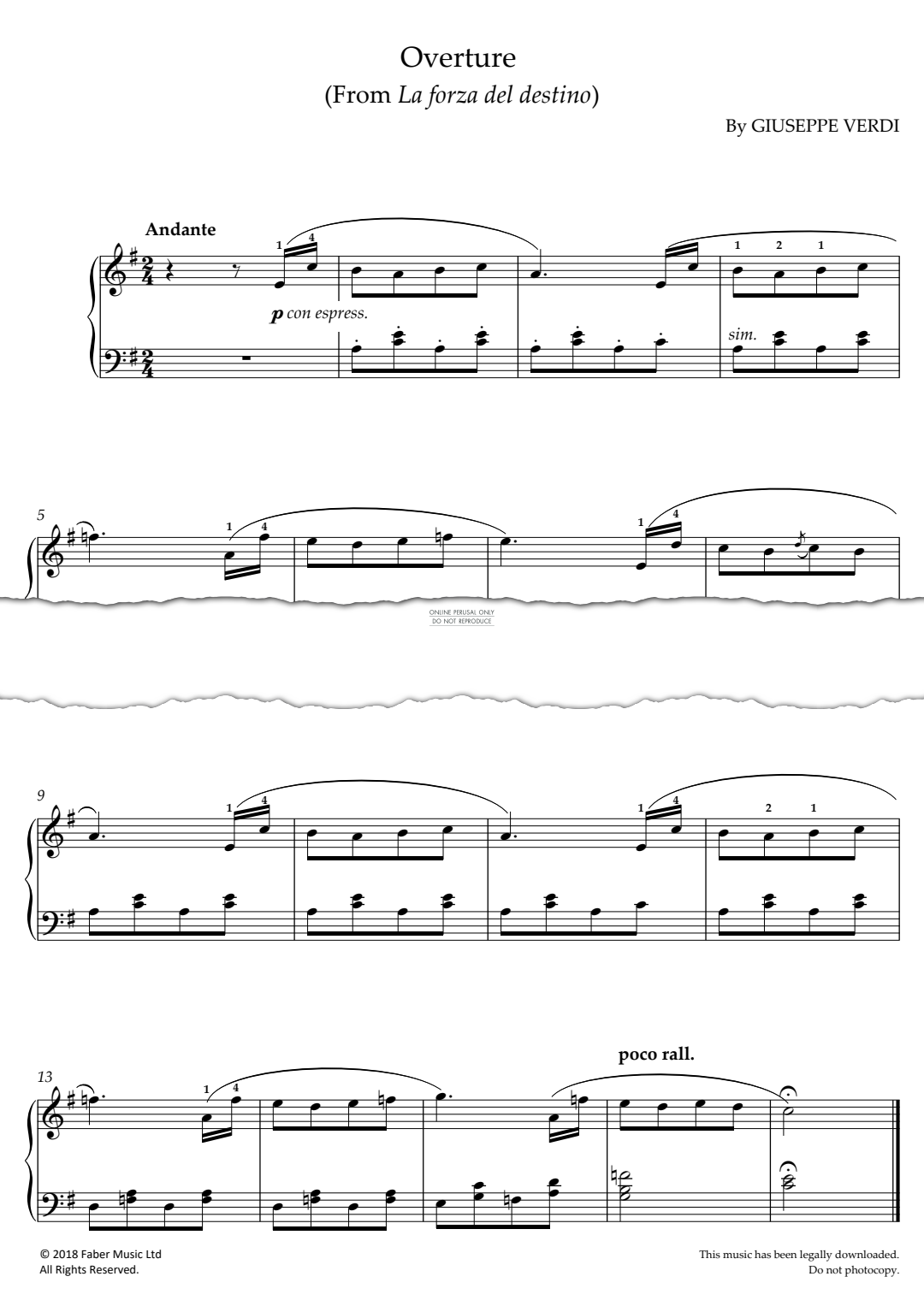 Product picture to: Overture from 'La Forza Del Destino'