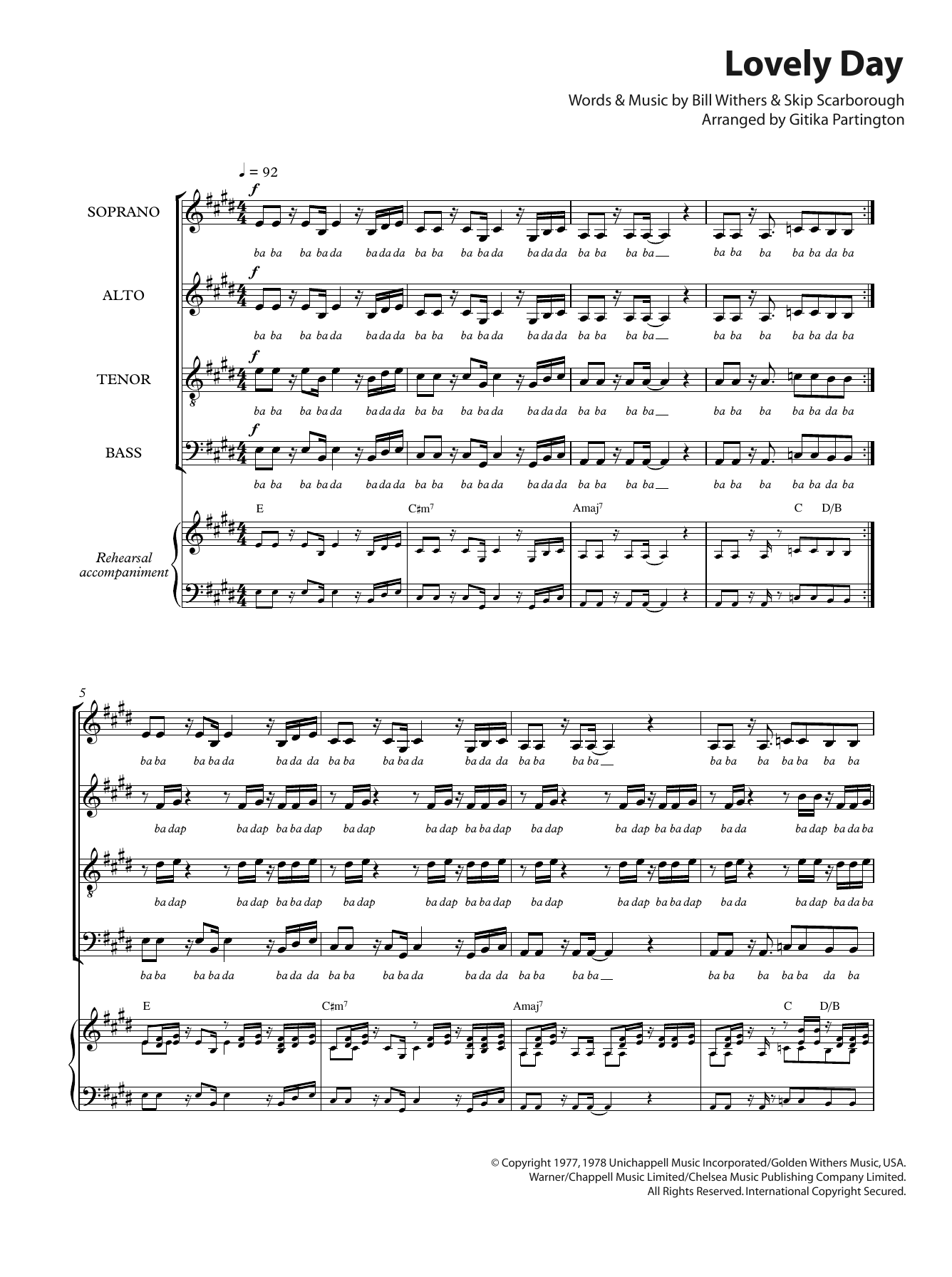 Produktgalerie: Seite 1 von 1 Lovely Day (arr. Gitika Partington), Bill Withers, Chor
