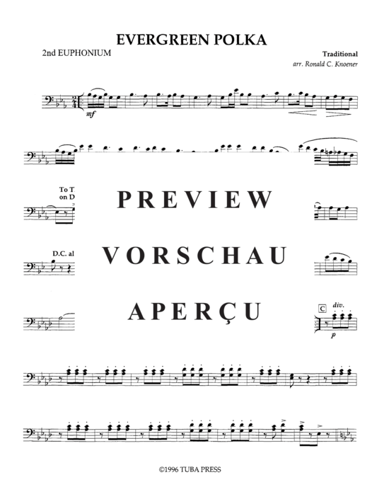 Product gallery: Page 8 of 11 Evergreen Polka , , (Tuba Quartett EETT)