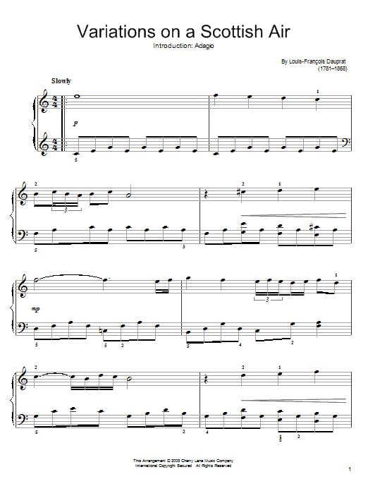 Product picture to: Variations On A Scottish Air Intro: Adagio