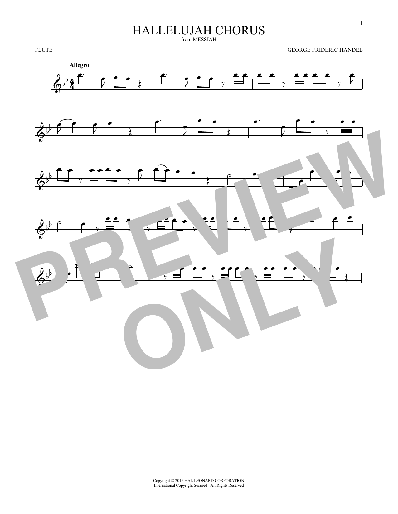 Product gallery: Page 1 of 1 Hallelujah Chorus, George Frideric Handel