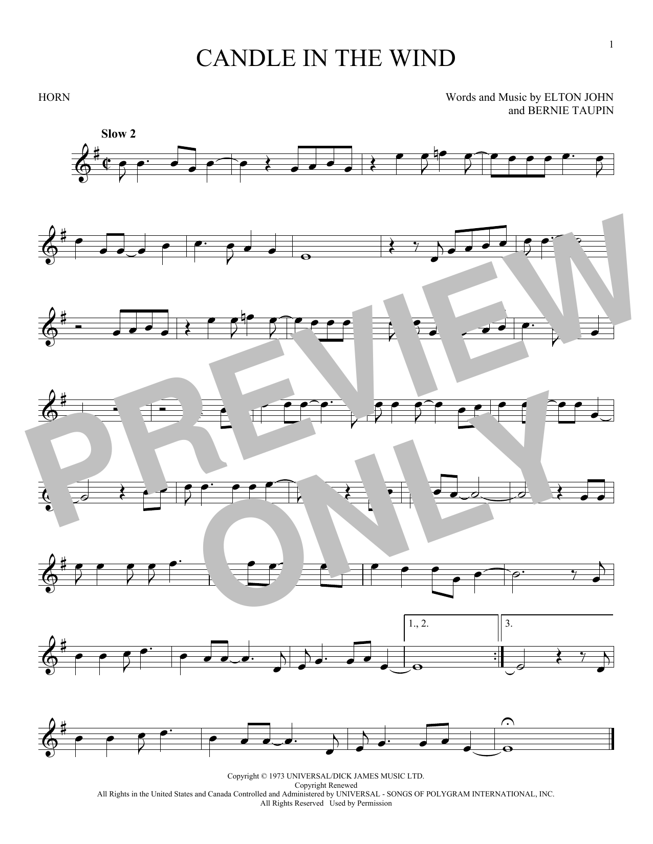 Product picture to:  Candle In The Wind - Elton John