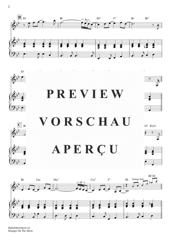 Product gallery: Page 3 of 5 Stranger On The Shore , Bilk, Acker, Voice with Piano Accompaniment