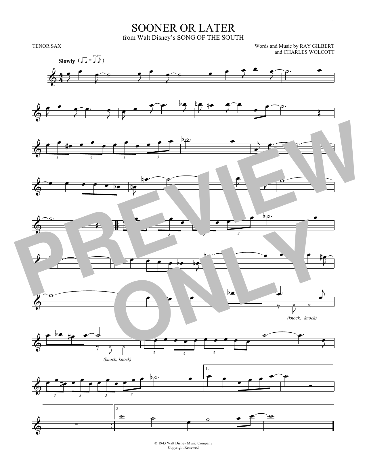 Product gallery: Page 1 of 1 Sooner Or Later, Ray Gilbert & Charles Wolcott
