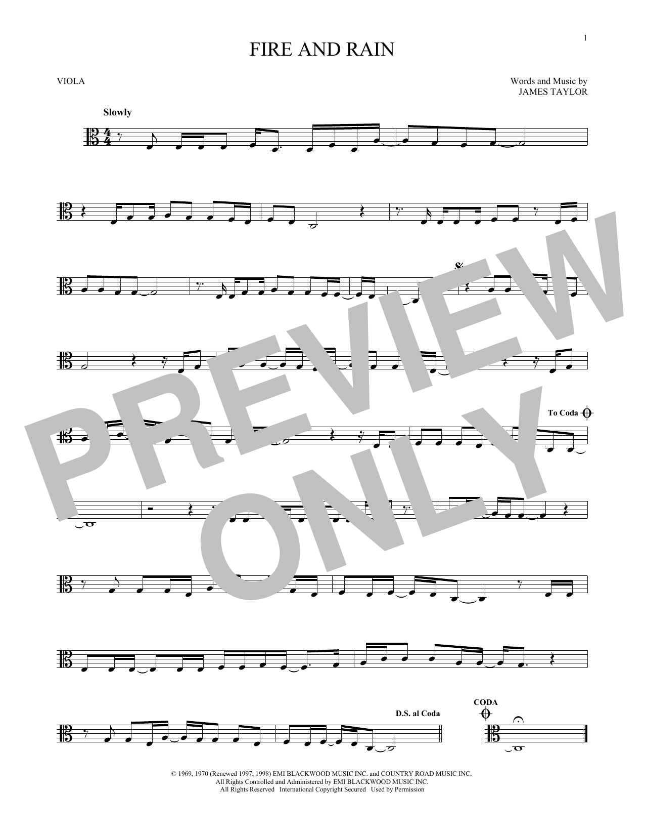 Product gallery: Page 1 of 1 Fire And Rain, James Taylor