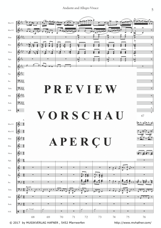 Product gallery: Page 10 of 11 Andante und Allegro Vivace, , (large wind orchestra)