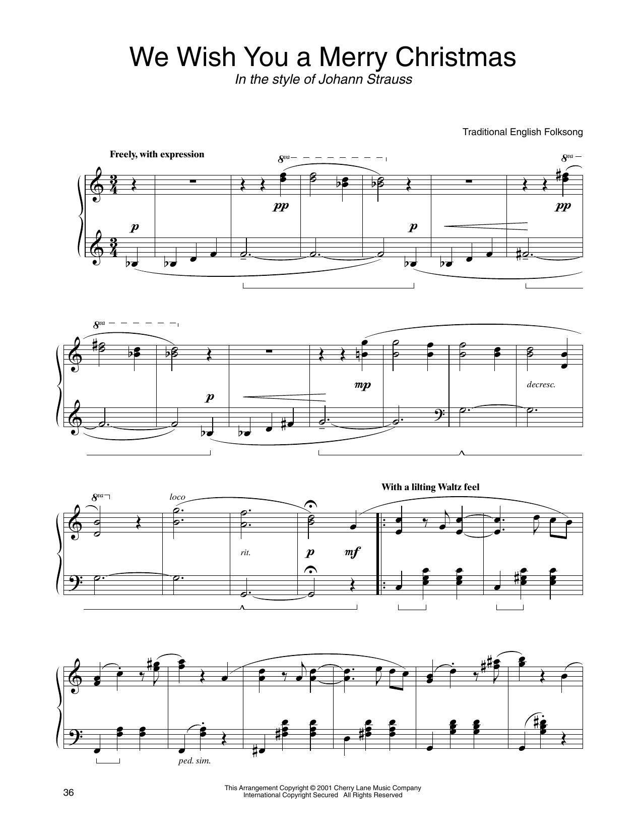 Produktbild zu: We Wish You A Merry Christmas (in the style of Johann Strauss) (arr. Carol Klose)