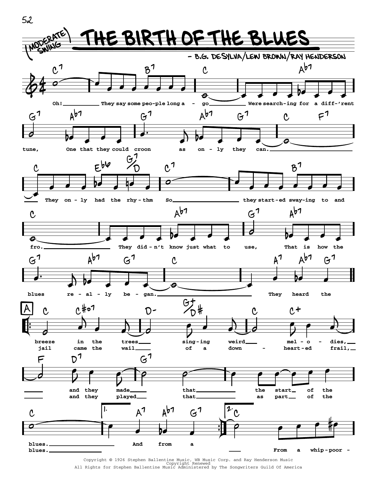 Product picture to: The Birth Of The Blues (arr. Robert Rawlins)