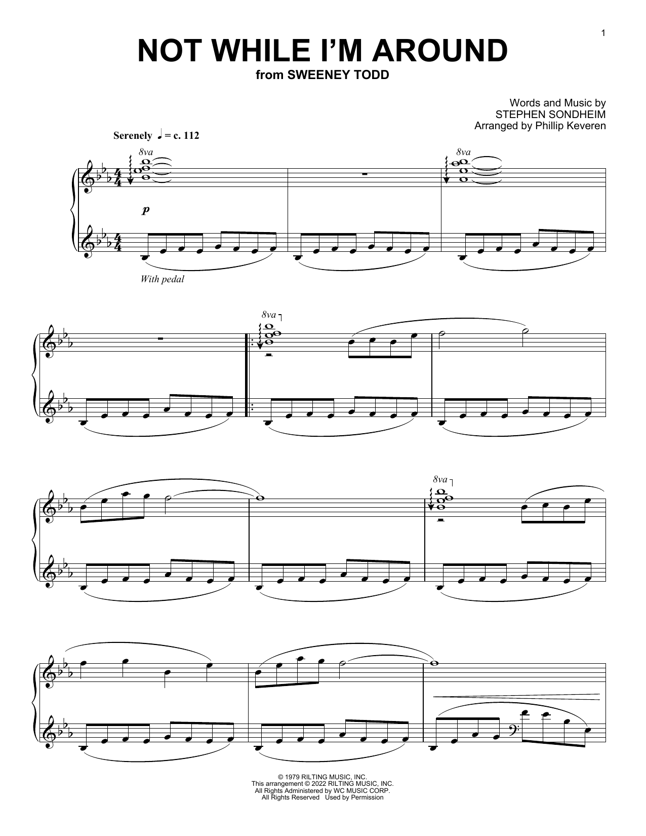 Produktbild zu: Not While I'm Around (from Sweeney Todd) (arr. Phillip Keveren)